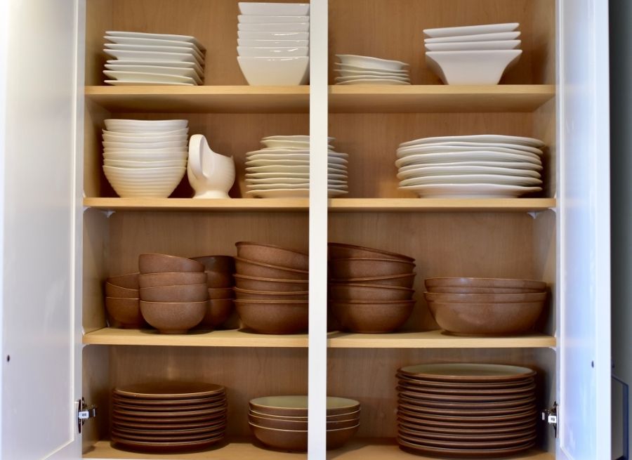 Add Shelf Risers in Cabinets