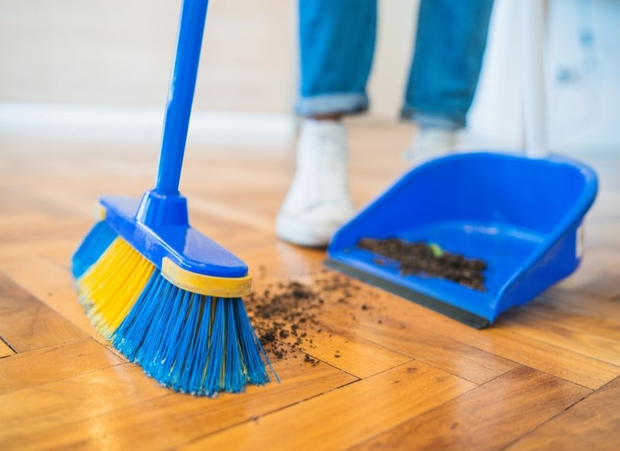 Sweep or Spot-Clean the Floor Daily