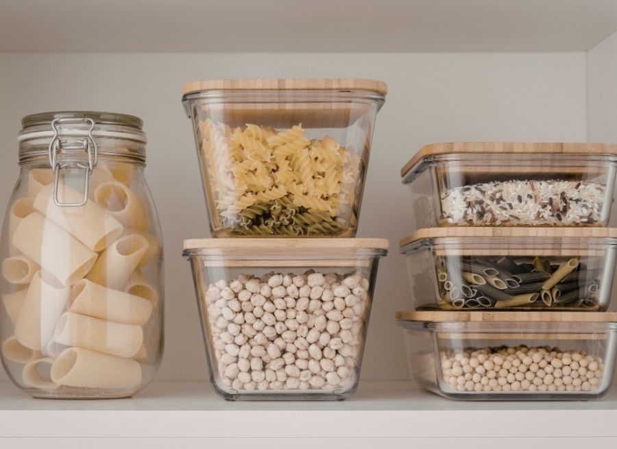 Use Clear Containers for Dry Goods