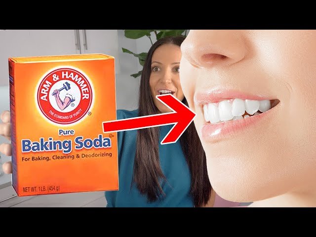 A person preparing a toothbrush with baking soda for safe dental cleaning.